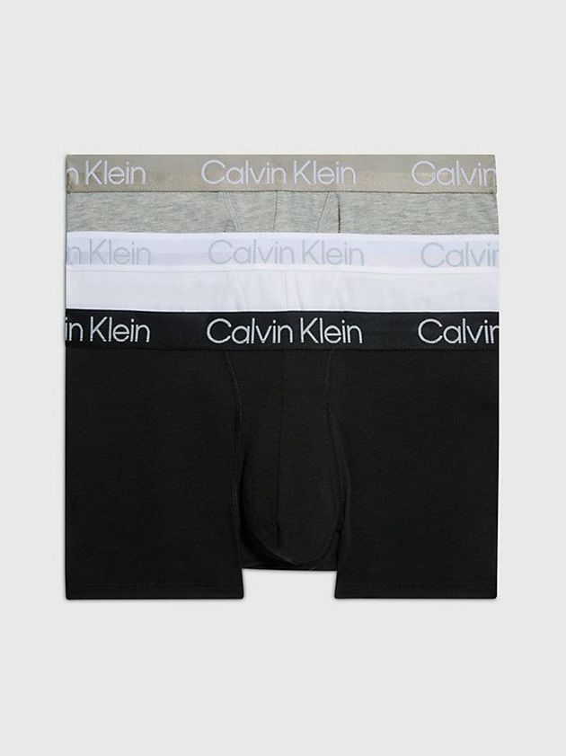 Calvin Klein USA 3 Pack - Modern Structure Mens Trunks Black 7645230-RI